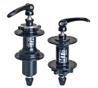 Caswynlife Juego de bujes de bicicleta de aleación de aluminio delantero de 100 mm trasero de 135 mm con rodamientos sellados para radios de 28/32 H, disco de 6 pernos, casete de velocidad de 11/12 5