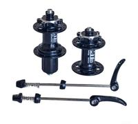 Caswynlife Juego de bujes de bicicleta delanteros de 100 mm y traseros de 135 mm, 28/32 agujeros, 11/12 velocidades, disco de 6 pernos, aleación de aluminio, rodamientos sellados de liberación rápida