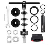 Caswynlife Juego de prensa de rodamientos de bicicleta para extracción de auriculares y pedalier, kit de herramientas de aleación de aluminio compatible con estándares Bb30, Pf30, Bb86, Bb92 (negro)
