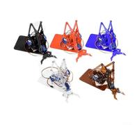 Caswynlife Kit de brazo robótico acrílico, 4 DOF DIY Electronics Claw para Arduino STEAM Learning, a partir de 14 años, negro, azul, blanco, naranja, marrón (transparente)