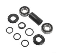 Caswynlife Kit de cojinetes de pedalier BB, 19 mm, cromo, de acero medio, con espaciadores y arandelas, para bicicletas de estilo libre, color negro