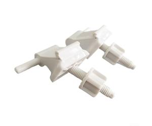 Caswynlife Kit de repuesto de bisagra para asiento de inodoro, accesorios de plástico blanco, estructura estable, bordes lisos, sin marcas (blanco)