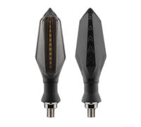 Caswynlife Luces intermitentes LED de doble modo en forma de flecha para motocicleta, bicicleta eléctrica, scooter, 12 V, impermeable, IPx66, tira flexible con funcionamiento diurno y funciones de