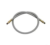 Caswynlife Manguera de extensión para estufa de camping, tubo conector de tanque de gas de acero inoxidable, para cocinar al aire libre, picnic, senderismo, amarillo, 35 cm a 62 cm (50 cm)
