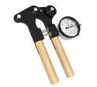 Caswynlife Medidor de tensión de radios de bicicleta para corrección de llantas de bicicleta de montaña y carretera, cuerpo de aleación de aluminio con mango de madera (pantalla mecánica)