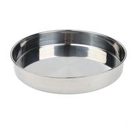 Caswynlife Molde redondo de acero inoxidable 201, para horno, bandeja antiadherente con acabado espejo, herramienta de cocina apta para lavavajillas, para pasteles caseros, 16-34 cm (B34 cm)