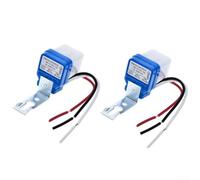 Caswynlife Paquete de 2 interruptores de control de luz 220 V CA sensor crepúsculo automático día noche encendido apagado para luz de calle lámpara de jardín impermeable IP nominal controlador al aire