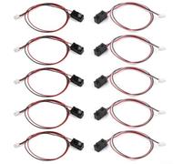 Caswynlife Paquete de 5 módulos de sensor de haz de rotura IR, interruptor fotoeléctrico de 5 mm, para Arduino, salida NPN DC 3-5V, alto conteo, para robótica y control industrial (50 cm)