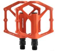 Caswynlife Pedales anchos de aleación de aluminio, antideslizante de doble cara con rodamiento, plataforma antideslizante ligera para bicicleta de carretera, ajuste estándar, naranja (naranja)