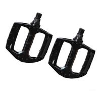 Caswynlife Pedales de bicicleta de aleación de aluminio de plataforma ancha, 4 rodamientos antideslizantes, eje de acero cromado ligero para reposapiés de carretera MTB, resistente al polvo, negro, 12