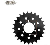 Caswynlife Piñón de aluminio ligero 16T 25T 28T 32T para motor de bicicleta eléctrica con tornillos ajuste de engranaje todoterreno (25T)