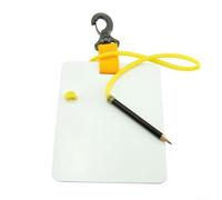 Caswynlife Pizarra de escritura de buceo, para comunicación subacuática, tablero de registro reversible, con lápiz, para registros de buceo, notas y mensajes, equipo de PVC impermeable, para