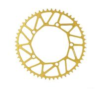Caswynlife Plato de aluminio para bicicleta plegable, corona dentada ligera para bicicleta de carretera, pieza de repuesto para bielas de bicicleta, perfil ancho de dientes contra el lanzamiento de la
