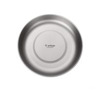 Caswynlife Plato de titanio ultraligero, para acampar y senderismo, vajilla al aire libre a prueba de óxido, con alta resistencia al calor, plato de picnic apilable (700 ml)