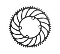 Caswynlife Plato estrecho ancho 110 de 4 brazos, aleación CNC anodizada dura, retención de cadena de ciclismo de carretera, se adapta a bielas R3000 a R9200, 46T-58T negro (56T)