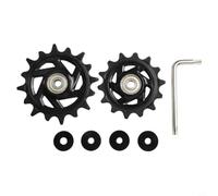 Caswynlife Poleas de desviador trasero, ruedas guía 14T+16T para SRAM para gx AXS para águila de 12 velocidades, kit de rodamientos de acero de nailon silencioso para ciclismo todoterreno cambio