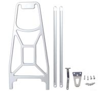 Caswynlife Portabicicletas trasero plegable CNC de aluminio, para Brompton Pline Cline, soporte de equipaje de aleación ligera, con soportes, 4 colores disponibles (plata)