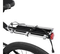 Caswynlife Portaequipajes trasero de aleación de aluminio para bicicletas de montaña, soporte de equipaje de bicicleta desmontable rápido para bicicletas de montaña, estante de carga ligero y estable