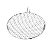 Caswynlife Red redonda de acero inoxidable para barbacoa, con patas, para acampar y el hogar, bandeja portátil para barbacoa, malla de calefacción uniforme, para estufas al aire libre (30,5 cm)