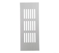 Caswynlife Rejilla de ventilación de aluminio, 60 mm, rectangular, cubierta de ventilación para armarios, zapateros y puertas de baño, acabado plateado (60 x 400 mm)