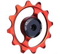 Caswynlife Rueda de bicicleta, polea de metal estrecha y ancha 12T | Rueda guía de metal, 12T estrecha ancha, mecanizado CNC, para polea de desviador trasera de bicicleta de carretera MTB