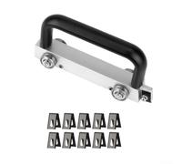 Caswynlife Rueda guía manual de PVC con mango de aleación de aluminio y hoja en forma de U para un corte preciso de ranura en instalaciones de costura de suelo de hoja (pequeño + 10 cuchillas)