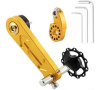 Caswynlife s Alusmallum - Tensor de cadena CNC de aleación para bicicleta de montaña para una sola velocidad, anticaída, diseñado con ajustable para torsión, soporte de tornillo doble estable para