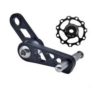 Caswynlife s Alusmallum Tensor de cadena de bicicleta de aleación con rueda guía 11T, polea de desviador ajustable para bicicletas plegables Dahon, estabilizador de alineación central para ciclismo