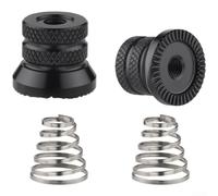 Caswynlife S Bike - Brocheta de liberación rápida M5 de 0,8 mm, varilla de fijación de eje de aleación Alusmallum con moleteado antideslizante y arandela integrada para bicicletas plegables de