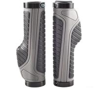 Caswynlife s Empuñaduras ergonómicas para bicicleta, cubiertas de goma antideslizantes que absorben los golpes con sistema de bloqueo bilateral para ciclismo de montaña estándar de 22.2 mm (gris)