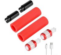 Caswynlife s - Juego de extensión de luz LED para manillar para patinete eléctrico Max G30 ES con agarres de silicona, tiras recargables, altura personalizable, herramientas de instalación libre