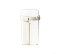 Caswynlife s Taza Breakfast de doble capa con tapa y cuchara, cuenco de yogur sellado a prueba de fugas para ensalada de avena, contenedor de alimentos portátil para oficina de viajes (blanco)