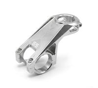 Caswynlife s Vástago de bicicleta 60Mm -65 grados aleación de aluminio 6061 ligero CNC Mountain Bike Downhill Riser Manillar Extensión Plata (gris 31.8mm)