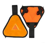Caswynlife Señal Seguridad Ciclismo Triangular Reflectante Señal Seguridad | visibilidad nocturna, área grande, seguridad ciclismo urbano, accidentes, reflejada potente