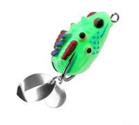 Caswynlife Señuelo de 3,5 cm, 5,4 g, cebo de agua superior con cuchillas de doble flash, cebo flotante de PVC ABS para pesca de lubina, diseño realista de trueno en 6 vibrantes(a)