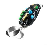 Caswynlife Señuelo de 3,5 cm, 5,4 g, cebo de agua superior con cuchillas de doble flash, cebo flotante de PVC ABS para pesca de lubina, diseño realista de trueno en 6 vibrantes(b)