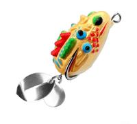 Caswynlife Señuelo de 3,5 cm, 5,4 g, cebo de agua superior con cuchillas de doble flash, cebo flotante de PVC ABS para pesca de lubina, diseño realista de trueno en 6 vibrantes