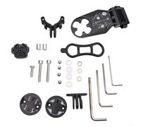 Caswynlife Soporte de extensión de aleación de aluminio para computadora de bicicleta con 135 grados ajustable Flip para Garmin Bike Cycling GPS Holder Negro (B)
