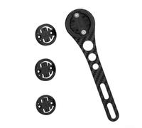 Caswynlife Soporte de fibra de carbono para computadora de bicicleta Garmin GPS, soporte ligero para velocímetro con 3 tipos de interfaz, vástago ajustable para bicicleta