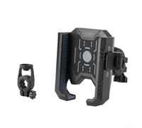 Caswynlife Soporte de silicona para teléfono de motocicleta, para manillar, soporte de bicicleta de liberación rápida con una sola mano, con doble bloqueo, teléfono celular que absorbe los golpes