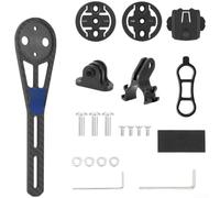 Caswynlife Soporte ligero de fibra de carbono para computadora, soporte de extensión GPS para ciclismo con soporte de luz, compatible con Garmin para Bryton para Cateye, adaptador de vástago de
