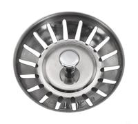 Caswynlife Tapón de acero inoxidable para fregadero de cocina, tapa de drenaje de 79.3 mm con filtro de malla para recoger residuos de alimentos, cesta antiobstrucción para fregaderos de baño y