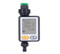 Caswynlife Temporizador automático de aspersor con pantalla LCD, 10 ajustes programables, retardo automático de lluvia, controlador de riego de jardín impermeable IPX5 para césped y patio