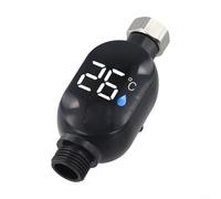 Caswynlife Termómetro de ducha LED con pantalla digital de temperatura, medidor de temperatura del agua de acero inoxidable, para seguridad en el baño, monitor en tiempo real de 0 a 99 °C, fácil