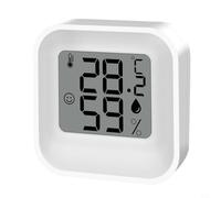 Caswynlife Termómetro e higrómetro digital para interiores con pantalla LCD, precisión de ± 1 °C, ± 3% para precisión de humedad RH, para oficina en casa o guardería (blanco)