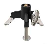 Caswynlife Trípode de estufa de gas y adaptador, para camping, senderismo, soporte de tanque plegable, con interfaz de núcleo de cobre, para recipientes de gas largos y estufas divididas, plástico