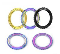 Caswynlife Tuerca de anillo de bloqueo central de aleación para ruedas Campagnolo M34x0.75 Adaptador de rosca Cubierta de freno de disco ligero Tapa de cubo de bicicleta de carretera (negro)