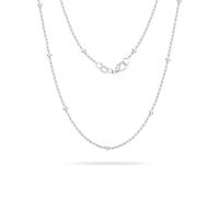 Casxyue Cadena de plata 925 para mujeres y niñas, 16, 18, 20, 22, 24, 26, 28, 30 pulgadas, cadena de bordes, serpiente, cruz, caja, cuentas, 20inch, Plata, No es una piedra preciosa