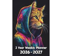 Cat 2 Year Weekly Planner: 104 Week Sunday to Saturday Calendar | Gift For People Who Love Kittens, Pet Lovers | Ideal for Professionals, Students, and Busy Individuals | 6 x 9 Inches | v1