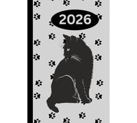 Cat 2026 Week To View Hardback Planner With Monthly Calendar and Notes: Feline Weekly Schedule and Journal